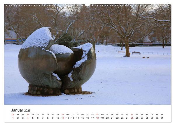 Produktbild: Wiesbaden Kunst in der &Ouml;ffentlichkeit (Wandkalender 2026 DIN A2 quer), CALVENDO Monatskalender