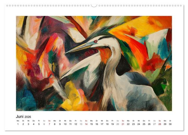 Produktbild: Expressionistisch durchs Jahr (Wandkalender 2026 DIN A2 quer), CALVENDO Monatskalender