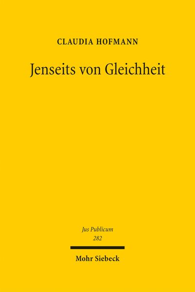 Produktbild: Jenseits von Gleichheit