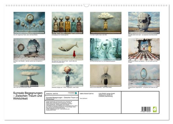 Produktbild: Surreale Begegnungen &ndash; Zwischen Traum und Wirklichkeit (Wandkalender 2026 DIN A2 quer), CALVENDO Monatskalender