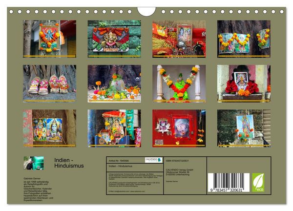 Produktbild: Indien - Hinduismus (Wandkalender 2026 DIN A4 quer), CALVENDO Monatskalender