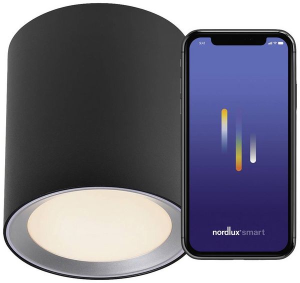 Produktbild: Nordlux 2110850103 Landon Long Smart LED-Deckenleuchte LED LED 8W Schwarz