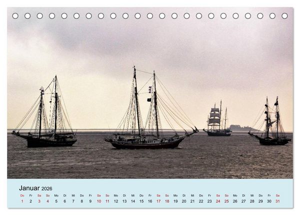 Produktbild: Parade der Windjammer - 2026 (Tischkalender 2026 DIN A5 quer), CALVENDO Monatskalender