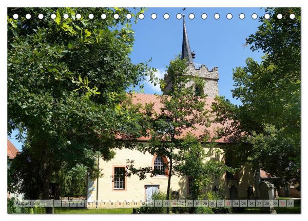 Produktbild: Wunderbares Th&uuml;ringen - besondere Dorfkirchen (Tischkalender 2026 DIN A5 quer), CALVENDO Monatskalender