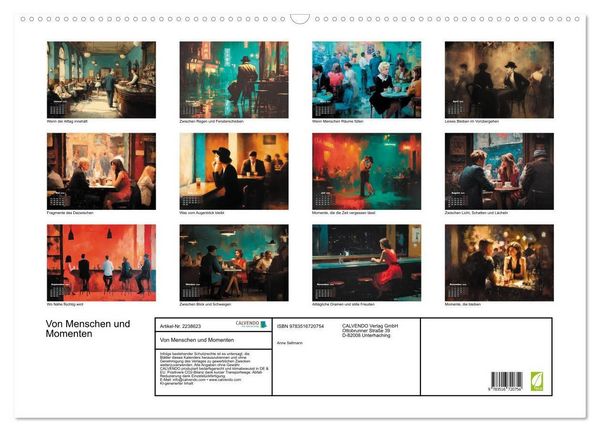 Produktbild: Von Menschen und Momenten (Wandkalender 2026 DIN A2 quer), CALVENDO Monatskalender