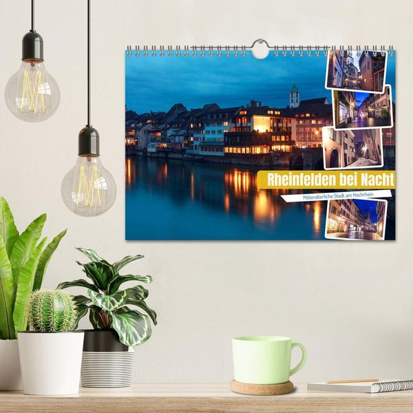 Produktbild: Rheinfelden bei Nacht (Wandkalender 2026 DIN A4 quer), CALVENDO Monatskalender