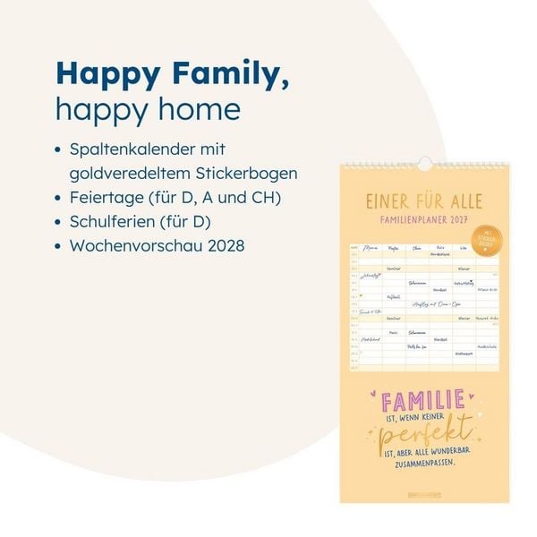 Produktbild: Familienplaner 2027 Einer f&uuml;r alle