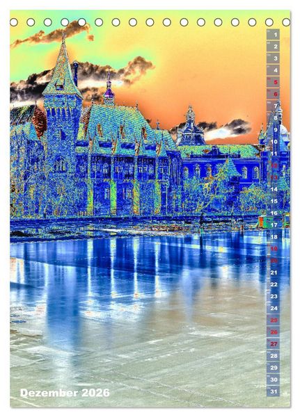 Produktbild: Budapest - K&uuml;nstlerische Fotografie (Tischkalender 2026 DIN A5 hoch), CALVENDO Monatskalender