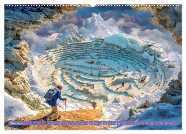 Produktbild: Treppenlabyrinthe &ndash; Die Suche nach dem Weg (hochwertiger Premium Wandkalender 2027 DIN A2 quer), Kunstdruck in Hochglanz