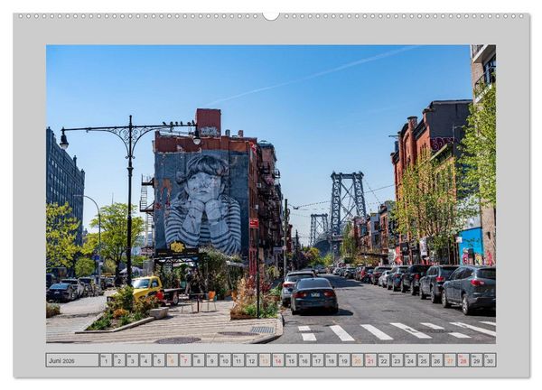 Produktbild: Street Art New York &ndash; Ikonen der Wandkunst (hochwertiger Premium Wandkalender 2026 DIN A2 quer), Kunstdruck in Hochglanz