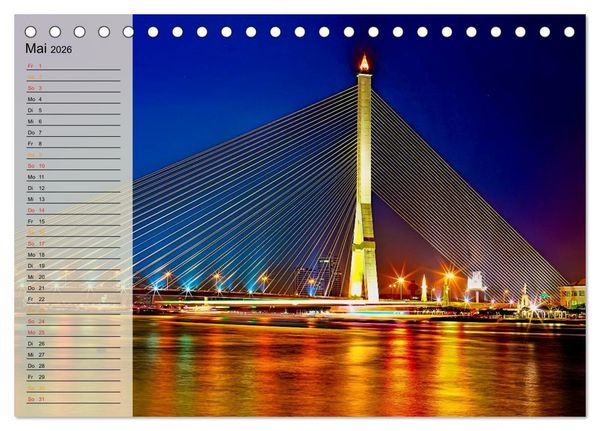 Produktbild: Bangkok - K&ouml;nigreich Thailand (Tischkalender 2026 DIN A5 quer), CALVENDO Monatskalender