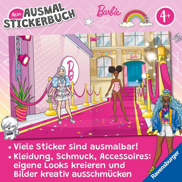 Produktbild: Mein Ausmalstickerbuch Barbie - Anziehpuppen
