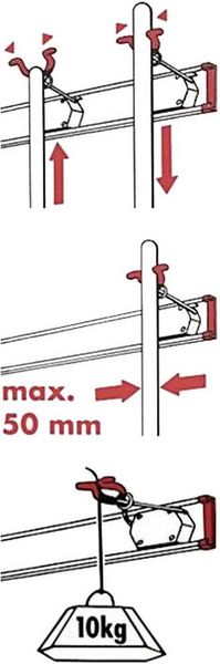 Produktbild: Bruns Ger&auml;tehalterleiste 5 Halter 60459 0.75 m