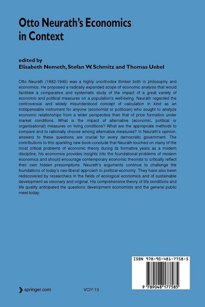Produktbild: Otto Neurath&rsquo;s Economics in Context