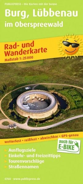 Produktbild: Publicpress Rad- und Wanderkarte Burg, L&uuml;bbenau im Oberspreewald 1:25.000