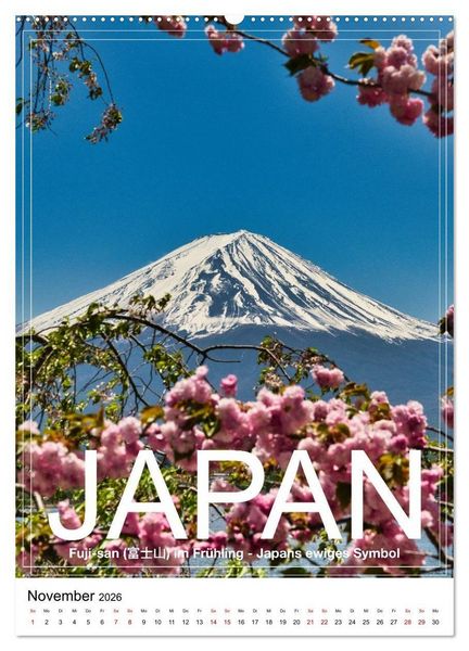 Produktbild: Japan PosterArt 2024 (hochwertiger Premium Wandkalender 2026 DIN A2 hoch), Kunstdruck in Hochglanz