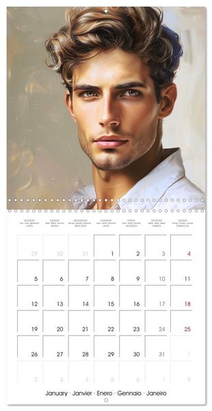 Produktbild: Men with irresistible charm (Wall Calendar 2026 12 &times; 12 Inch) CALVENDO 12 Month Wall Calendar