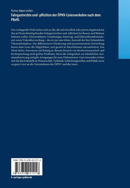 Produktbild: Fahrgastrechte und -pflichten der &Ouml;PNV-Linienverkehre nach dem PBefG