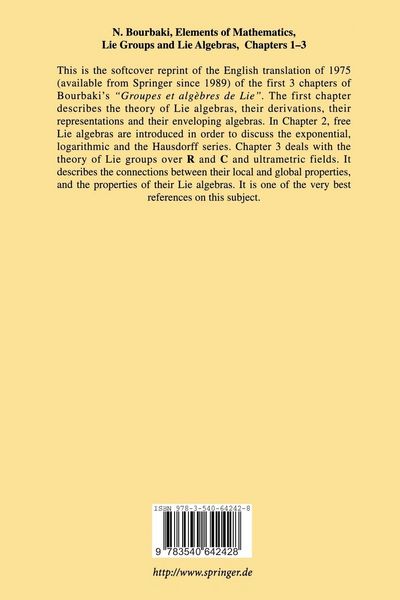 Produktbild: Lie Groups and Lie Algebras