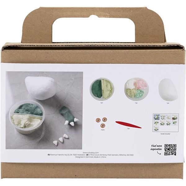 Produktbild: Creativ Company DIY Sets Modellieren Mini Kreativ Set Modellieren, Hellgr&uuml;n, Dunkelgr&uuml;n, Monster Lulu, Kreativ Box