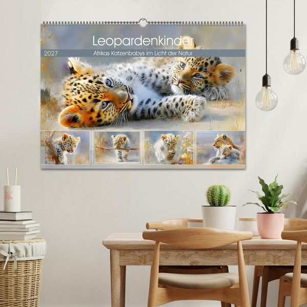 Produktbild: Leopardenkinder. Afrikas Katzenbabys im Licht der Natur (Wandkalender 2027 DIN A2 quer), CALVENDO Monatskalender