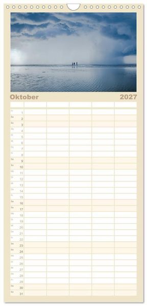 Produktbild: Familienplaner 2027 - Moin Spiekeroog mit 5 Spalten (Wandkalender, 21 x 45 cm) CALVENDO