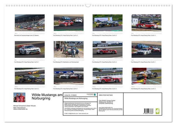 Produktbild: Wilde Mustangs am N&uuml;rburgring (Wandkalender 2026 DIN A2 quer), CALVENDO Monatskalender