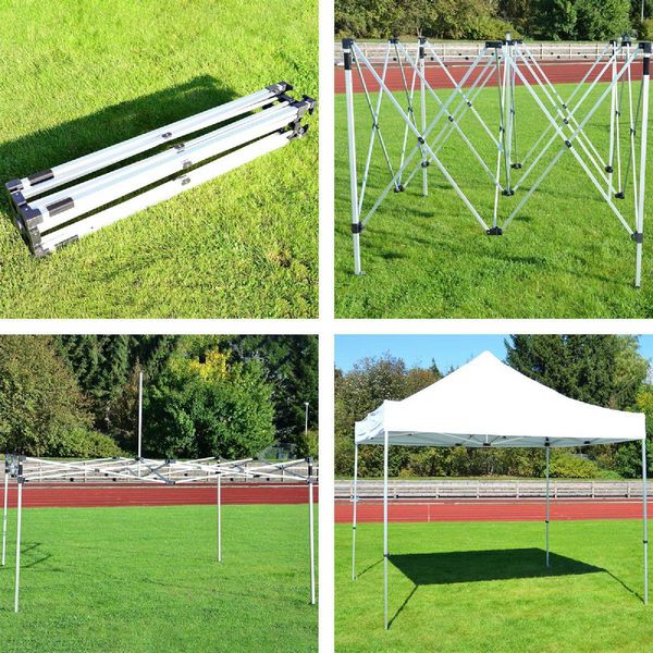 Produktbild: Falt Pavillon 3x3m wei&szlig;+2 Seitenteile