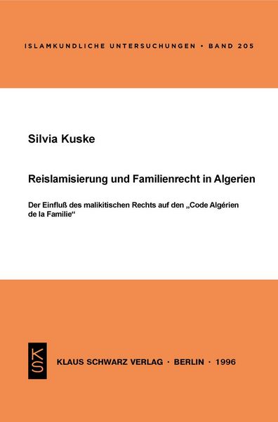 Produktbild: Reislamisierung und Familienrecht in Algerien