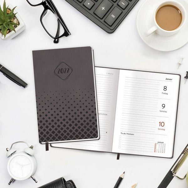 Produktbild: TR&Ouml;TSCH - Taschenkalender A6 Soft Touch Anthrazit 2027