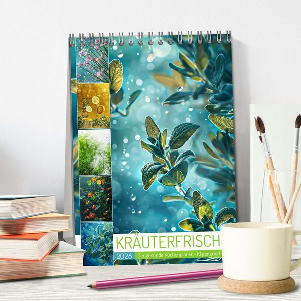 Produktbild: Kr&auml;uterfrische (Tischkalender 2026 DIN A5 hoch), CALVENDO Monatskalender