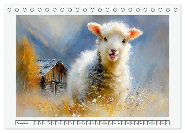 Produktbild: Schafe. Friedliche Tiere in sanften Naturmomenten (Tischkalender 2027 DIN A5 quer), CALVENDO Monatskalender