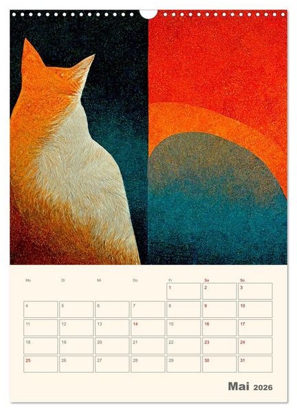 Produktbild: Die 7 Leben einer Katze (Wandkalender 2026 DIN A3 hoch), CALVENDO Monatskalender