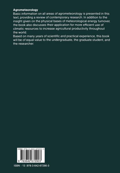 Produktbild: Agrometeorology