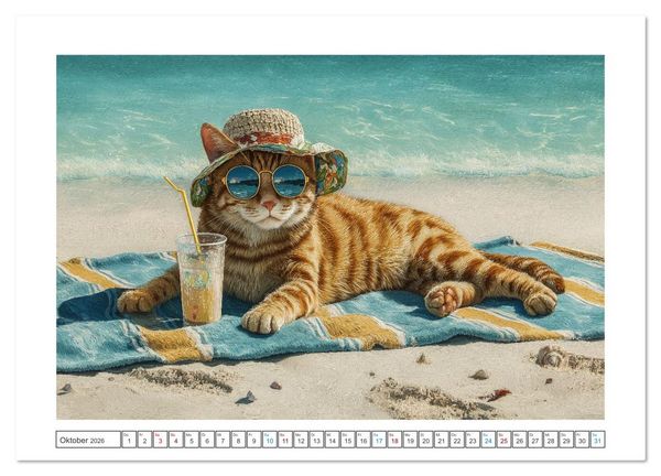 Produktbild: Strandgefl&uuml;ster (hochwertiger Premium Wandkalender 2026 DIN A2 quer), Kunstdruck in Hochglanz