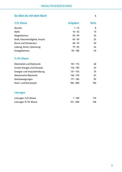 Produktbild: Klett 200 Physik&uuml;bungen wie in der Schule Klasse 7 - 10