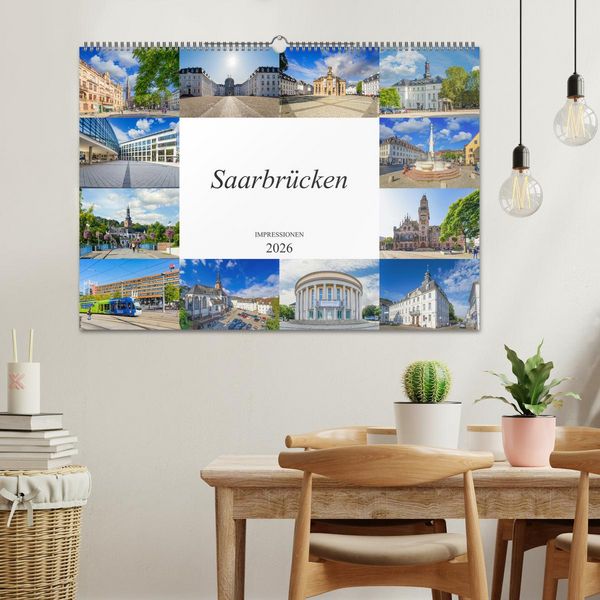Produktbild: Saarbr&uuml;cken Impressionen (Wandkalender 2026 DIN A2 quer), CALVENDO Monatskalender