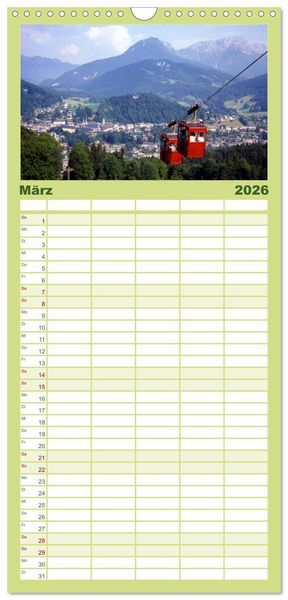 Produktbild: Familienplaner 2026 - Zauberhaftes Berchtesgadener Land mit 5 Spalten (Wandkalender, 21 x 45 cm) CALVENDO