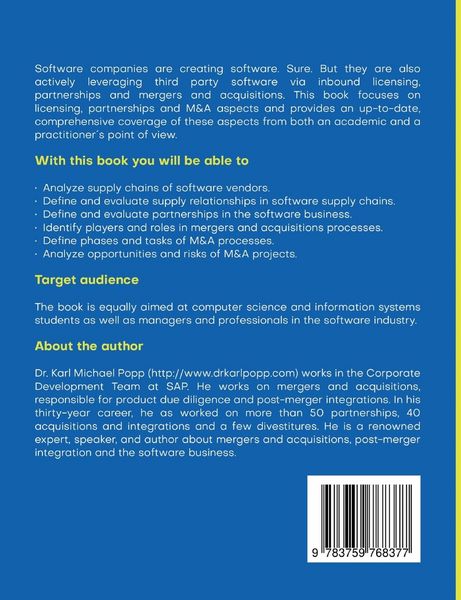 Produktbild: Supplier Relationships and Mergers & Acquisitions in the Software Industry