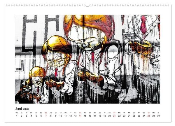 Produktbild: Streetart for home Michael Jaster (hochwertiger Premium Wandkalender 2026 DIN A2 quer), Kunstdruck in Hochglanz
