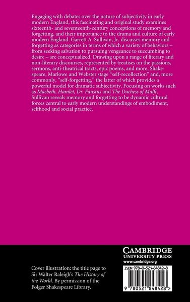 Produktbild: Memory and Forgetting in English Renaissance Drama