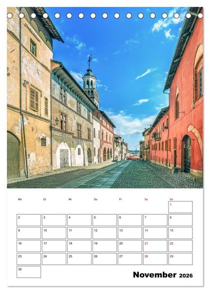 Produktbild: Piemont - Impressionen aus Norditalien (Tischkalender 2026 DIN A5 hoch), CALVENDO Monatskalender