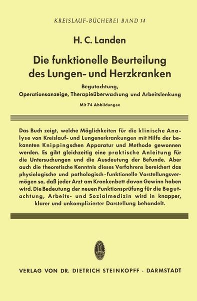 Produktbild: Die Funktionelle Beurteilung des Lungen- und Herzkranken