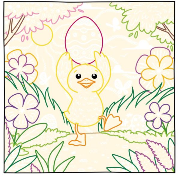 Zauberpapier Malbuch Frohe Ostern