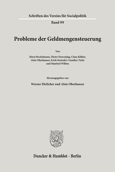 Produktbild: Probleme der Geldmengensteuerung.