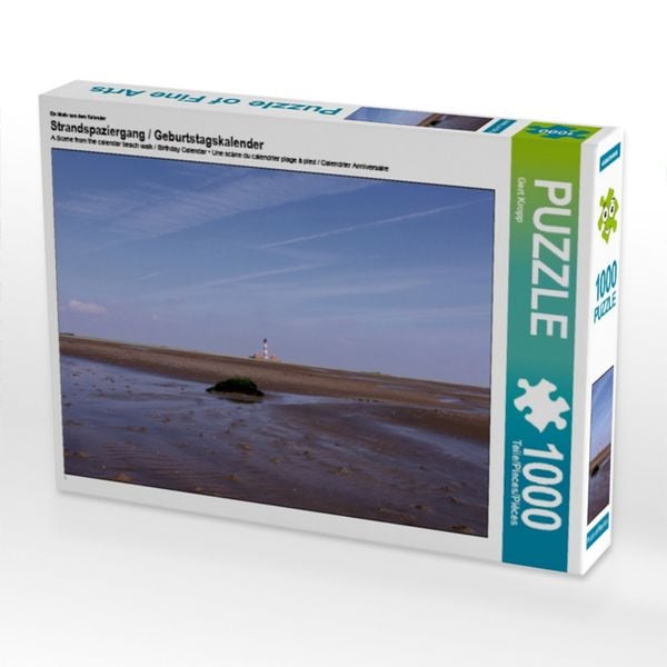 Produktbild: CALVENDO Puzzle Ein Motiv aus dem Kalender Strandspaziergang / Geburtstagskalender | 1000 Teile Lege-Gr&ouml;&szlig;e 64x48cm Foto-Puzzle f&uuml;r gl&uuml;ckliche Stunden