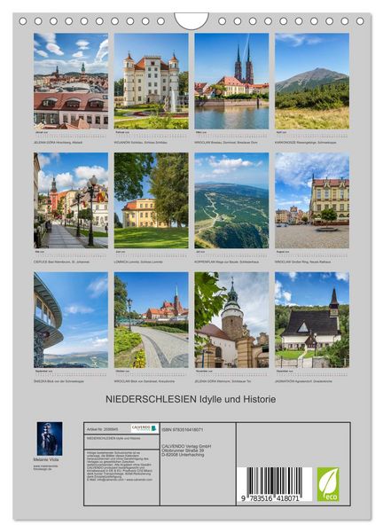 Produktbild: NIEDERSCHLESIEN Idylle und Historie (Wandkalender 2026 DIN A4 hoch), CALVENDO Monatskalender