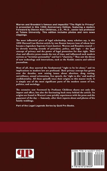 Produktbild: The Right to Privacy