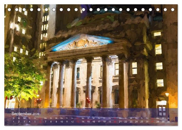 Produktbild: Montreal bei Nacht (Tischkalender 2026 DIN A5 quer), CALVENDO Monatskalender