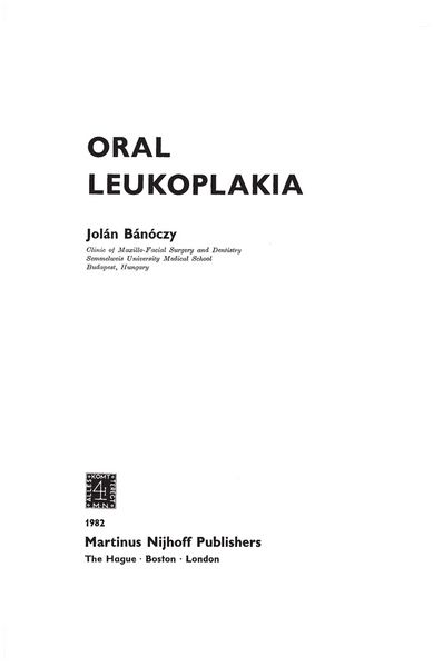 Produktbild: Oral Leukoplakia